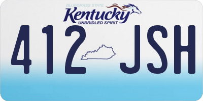 KY license plate 412JSH