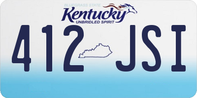 KY license plate 412JSI