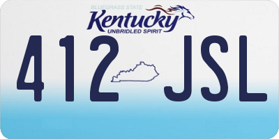 KY license plate 412JSL