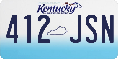 KY license plate 412JSN