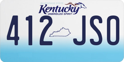KY license plate 412JSO