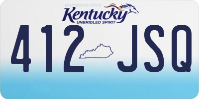 KY license plate 412JSQ