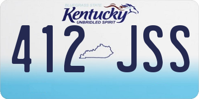 KY license plate 412JSS