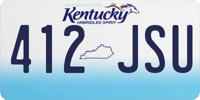 KY license plate 412JSU