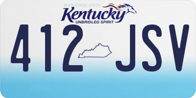 KY license plate 412JSV