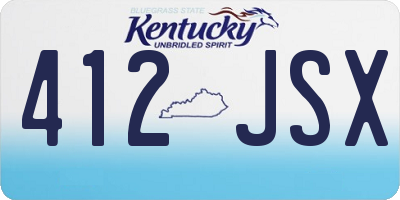KY license plate 412JSX