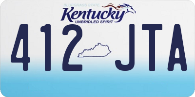 KY license plate 412JTA