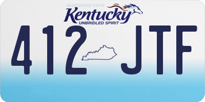 KY license plate 412JTF
