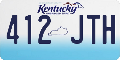 KY license plate 412JTH