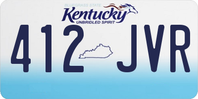 KY license plate 412JVR