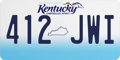 KY license plate 412JWI