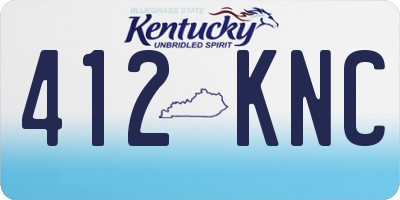 KY license plate 412KNC