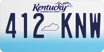 KY license plate 412KNW