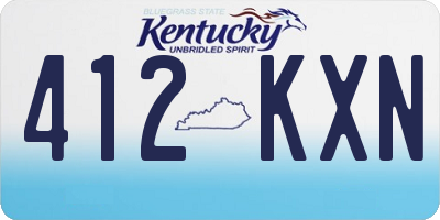 KY license plate 412KXN