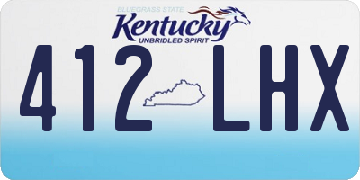 KY license plate 412LHX