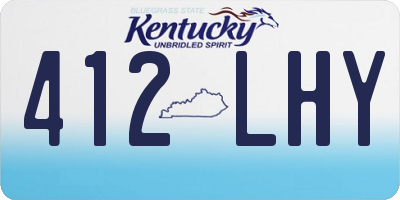 KY license plate 412LHY