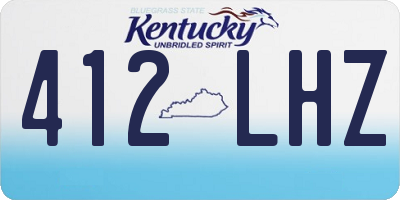 KY license plate 412LHZ