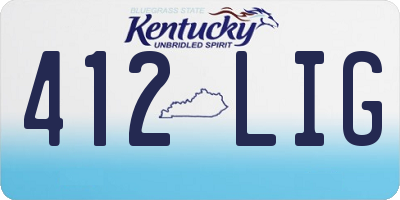 KY license plate 412LIG