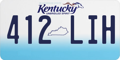 KY license plate 412LIH