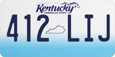 KY license plate 412LIJ