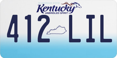 KY license plate 412LIL