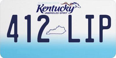 KY license plate 412LIP