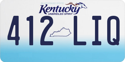 KY license plate 412LIQ