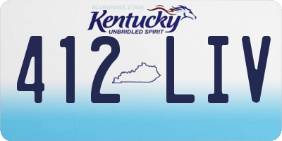 KY license plate 412LIV