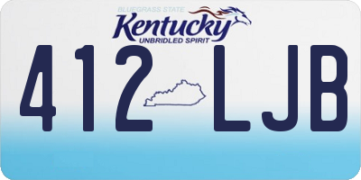 KY license plate 412LJB