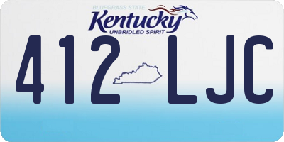 KY license plate 412LJC
