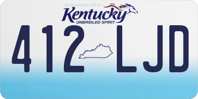 KY license plate 412LJD