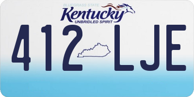 KY license plate 412LJE