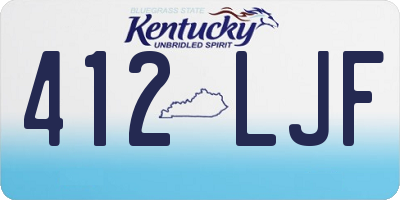 KY license plate 412LJF