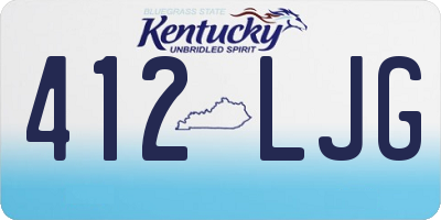 KY license plate 412LJG