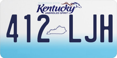 KY license plate 412LJH