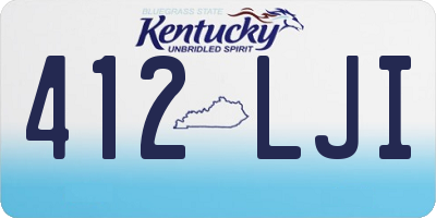 KY license plate 412LJI