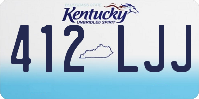 KY license plate 412LJJ