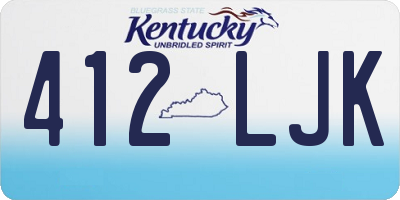 KY license plate 412LJK