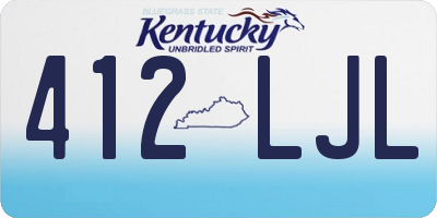 KY license plate 412LJL