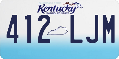 KY license plate 412LJM