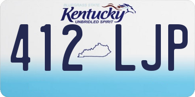 KY license plate 412LJP