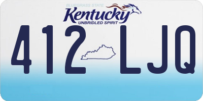 KY license plate 412LJQ