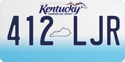 KY license plate 412LJR