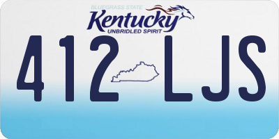 KY license plate 412LJS