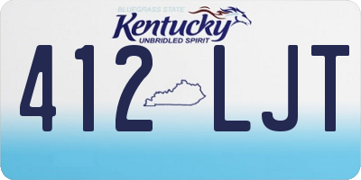 KY license plate 412LJT