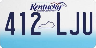 KY license plate 412LJU