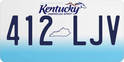 KY license plate 412LJV