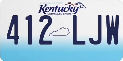 KY license plate 412LJW