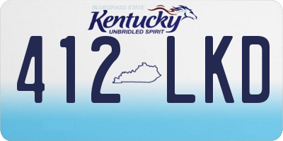 KY license plate 412LKD
