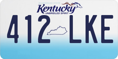 KY license plate 412LKE